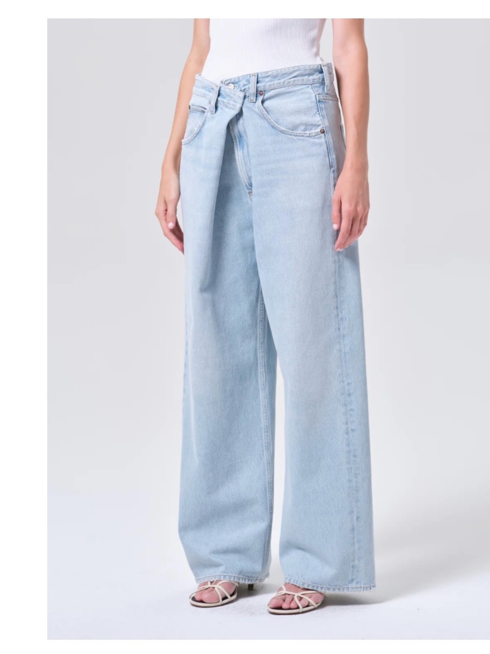 AGOLDE Vana Fold Wide Leg Jeans • Spark • Size 27 • NWOT $278 Celeb Fav - Picture 3 of 8